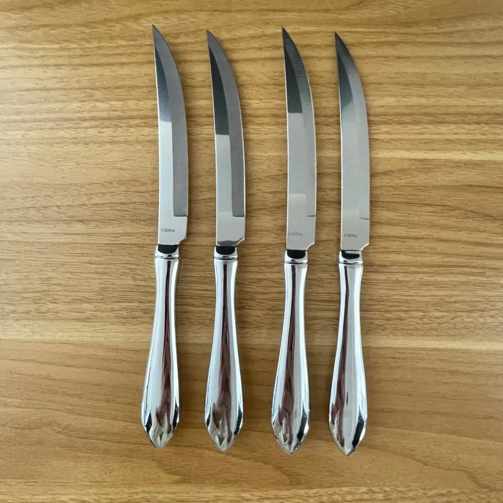 Towle George Washington Stainless Steel Steak Knife Set of 4 Pistol Grip Classic